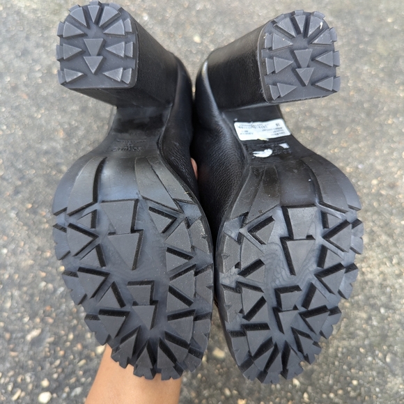 Schutz zhara women's black winter lace up combat boots size 26 - Picture 9 of 11